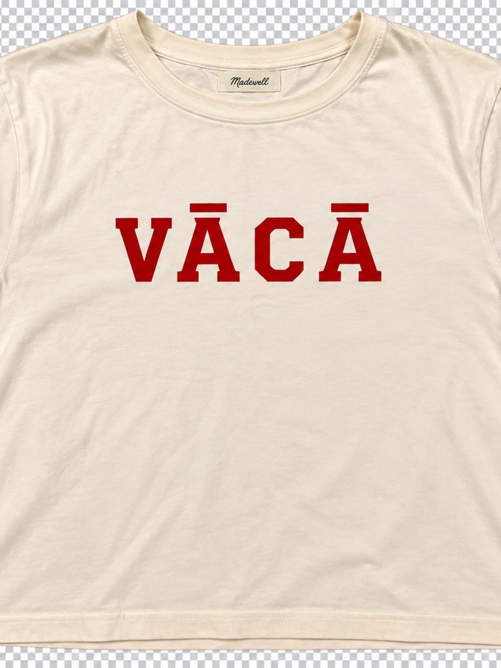 Madewell Vaca Graphic Setlist Boxy Tee Cream Red XL